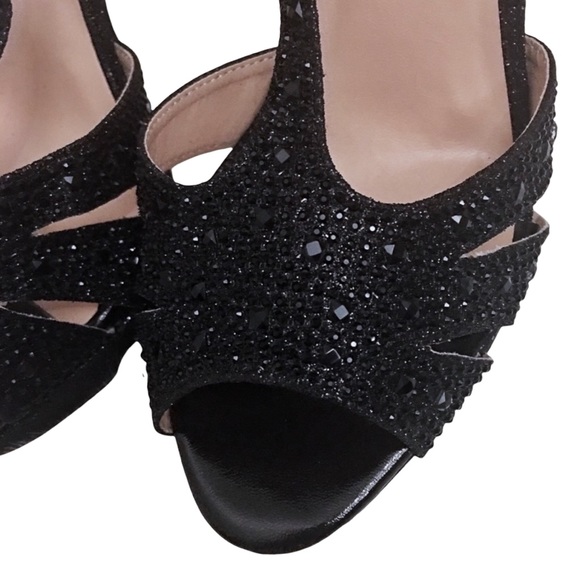 👑HP 12/16👑lauren lorraine black sparkle heels - Picture 6 of 6